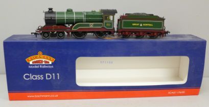 A Bachmann Branch-Line 31-147 Class D11/1 501 Mons GCR green locomotive, boxed