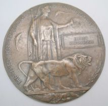 A WWI death plaque to Ernest Richardson