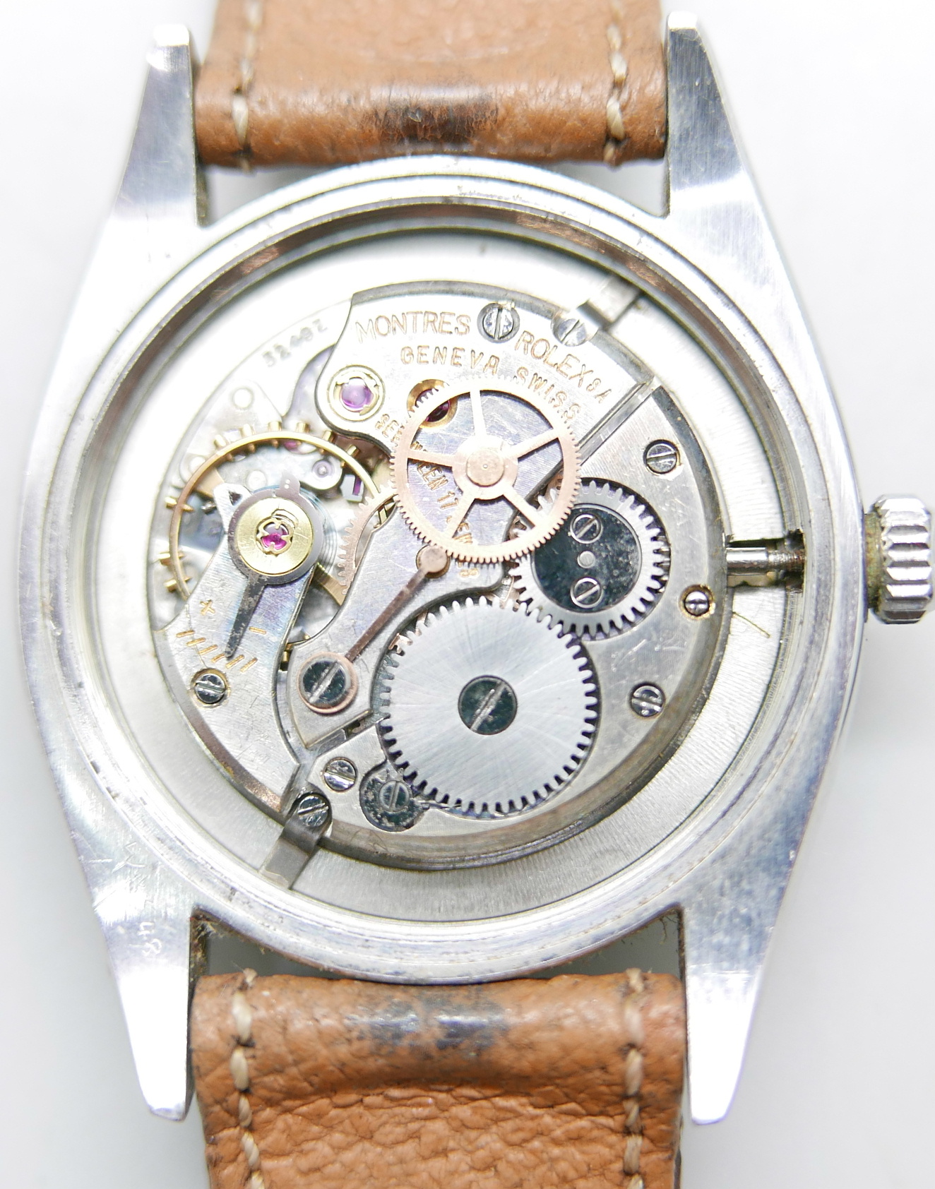 A gentleman's stainless steel Rolex Oysterdate wristwatch, 1950s, reference 6494, serial number - Image 7 of 9