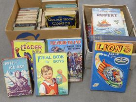 Two boxes of children's annuals, books, etc., mid 20th Century **PLEASE NOTE THIS LOT IS NOT