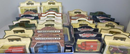 A collection of thirty model vehicles, Days Gone and Vanguards