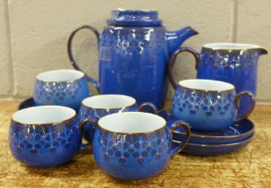 A Denby Midnight four setting coffee set