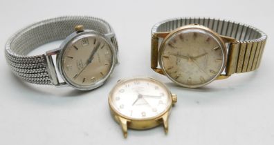 Two Rotary wristwatches and a Montine wristwatch