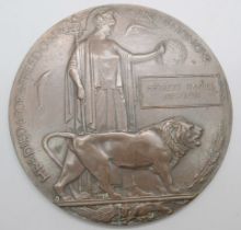 A WWI death plaque to Herbert Daniel Newton