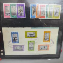 Stamps; a file of British offshore islands stamps and postal history