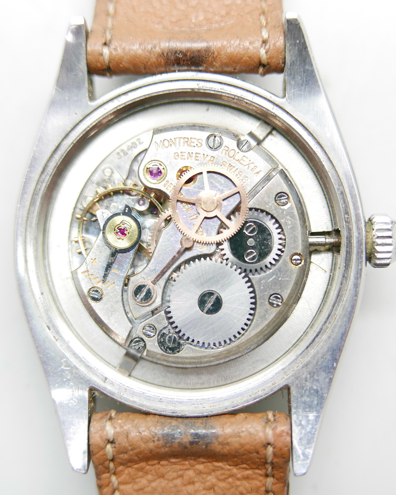 A gentleman's stainless steel Rolex Oysterdate wristwatch, 1950s, reference 6494, serial number - Image 8 of 9