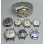 Lady's and gentleman's mechanical wristwatches including Butex automatic, Mondia automatic, Milber