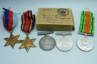 A George VI Navy For Long Service and Good Conduct Medal to LX. 20112 G.R. Tomsett, L. Std, H.M.S.