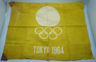 A Tokyo 1964 Olympic flag, 43cm wide