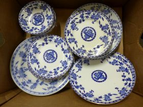 19th Century and later Minton Delft blue and white plates **PLEASE NOTE THIS LOT IS NOT ELIGIBLE FOR