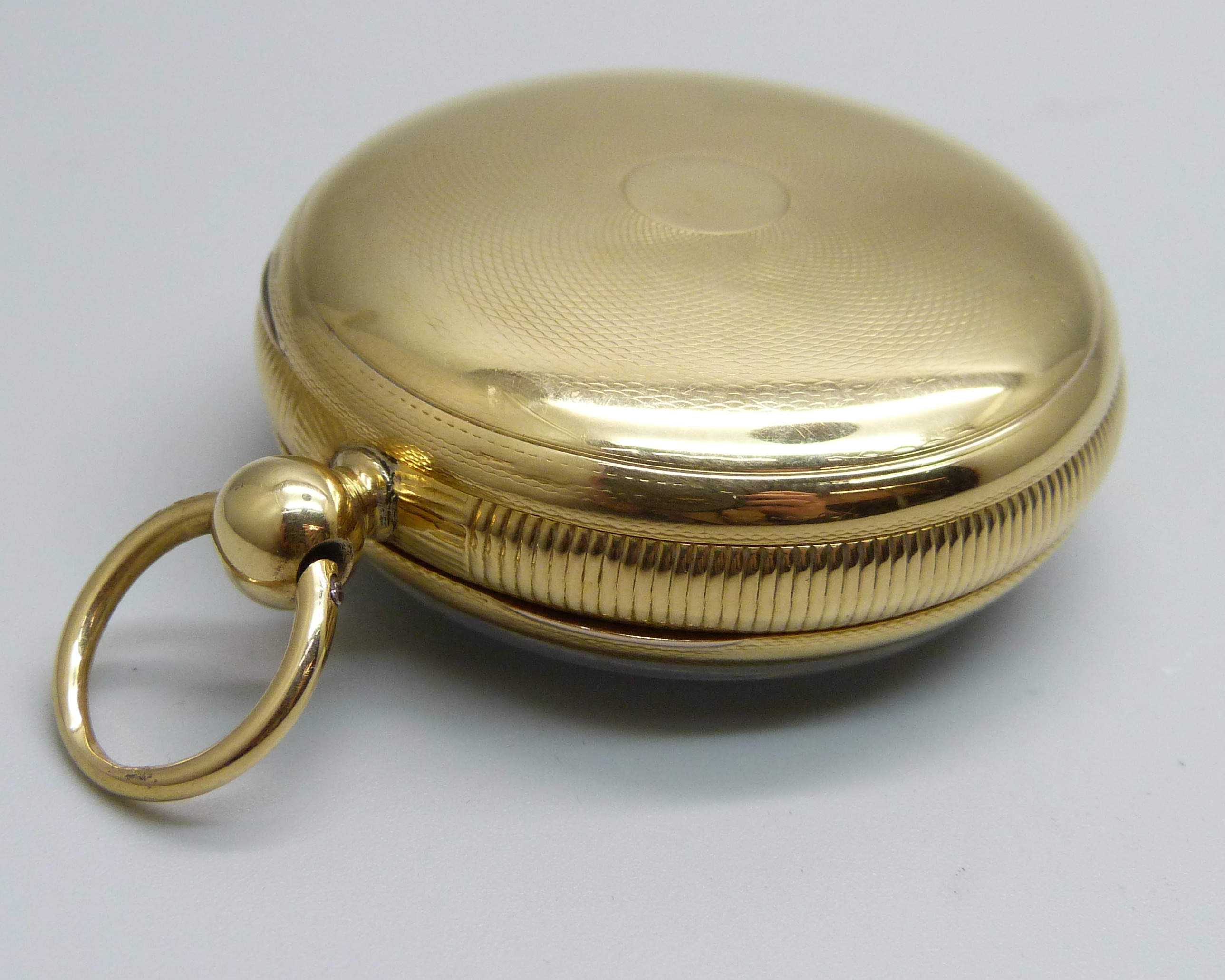 An 18ct gold fusee pocket watch with diamond end stone, by J.E. Lawson, Bishopsgate Within, the case - Image 3 of 9