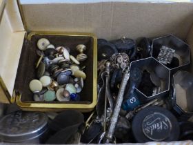 Assorted studs, cufflinks, napkin rings, etc.