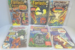 A collection of fifteen Fantastic Four 1960s comics