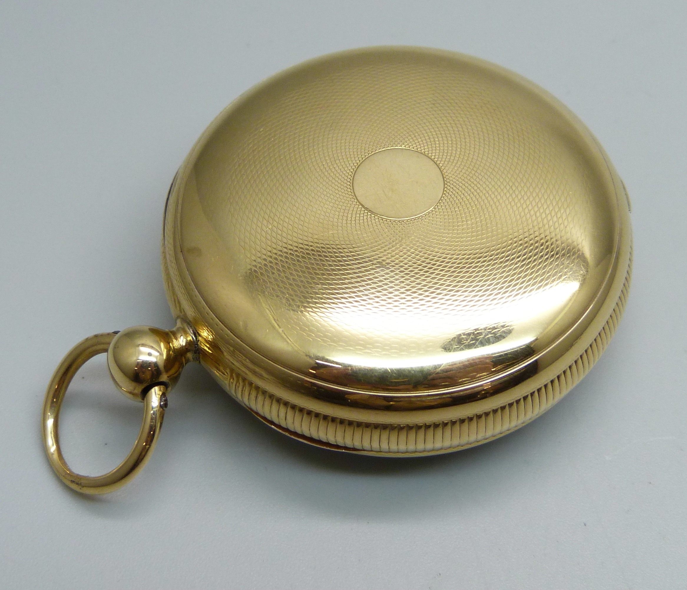 An 18ct gold fusee pocket watch with diamond end stone, by J.E. Lawson, Bishopsgate Within, the case - Image 2 of 9
