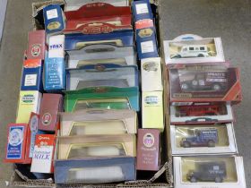 A collection of thirty-eight Lledo die-cast model vehicles