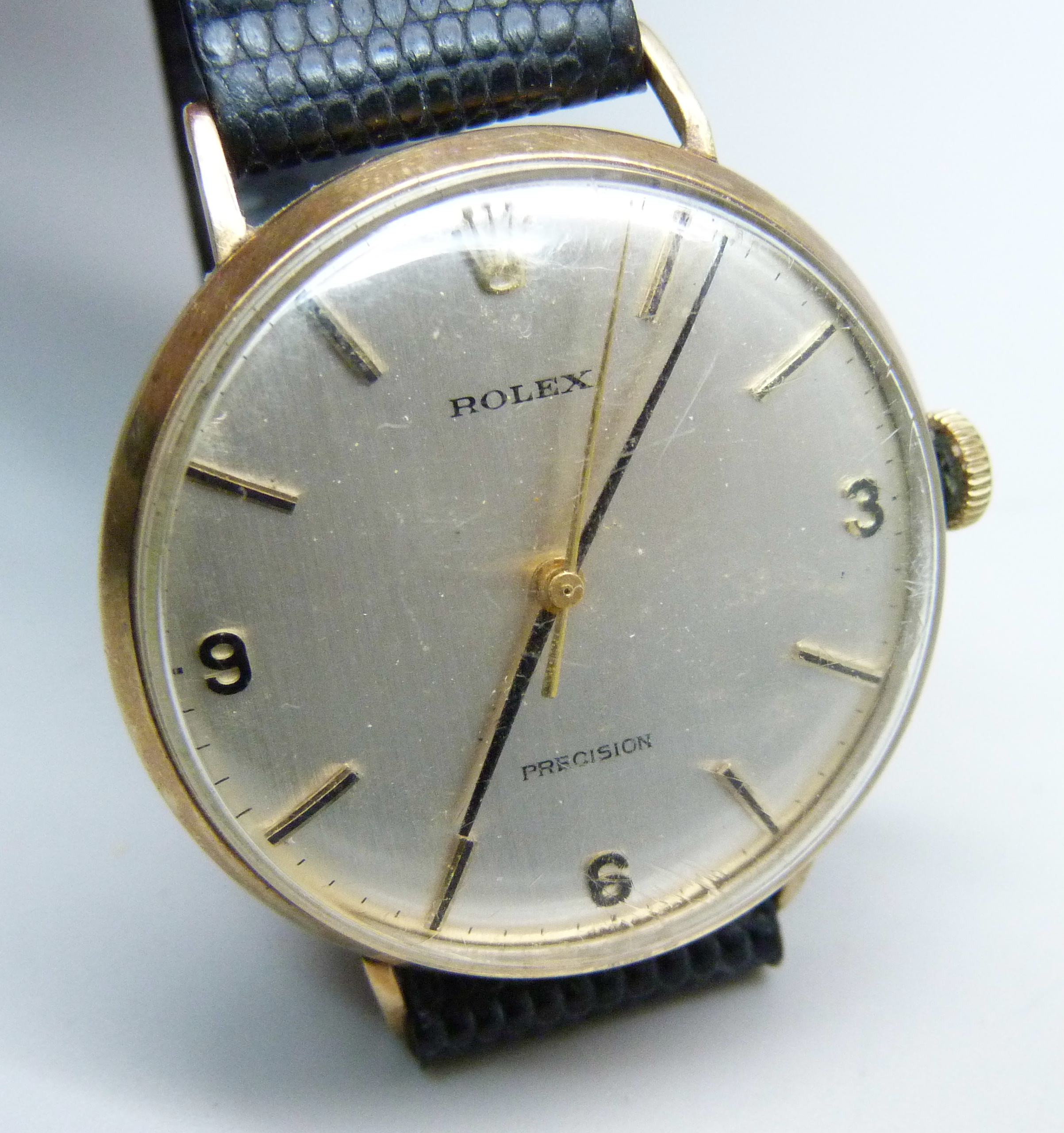A 9ct gold cased Rolex Precision wristwatch, the case back bears inscription dated 1975, 31mm case - Image 2 of 5