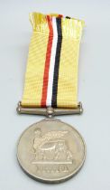 An Iraq medal, 25226612 RFN. S. M. Mitchener, Rifles