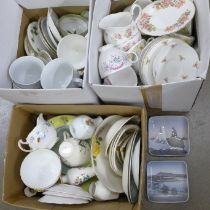 A collection of teawares and other china including Duchess and Noritake (three boxes) **PLEASE