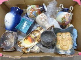 Ceramics including a Royal Doulton character jug, a/f, Poole Purbeck vase, etc.**PLEASE NOTE THIS