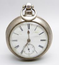 A silver pair cased pocket watch, Andrew Dempster, New Maud, (in Aberdeenshire), both cases marked