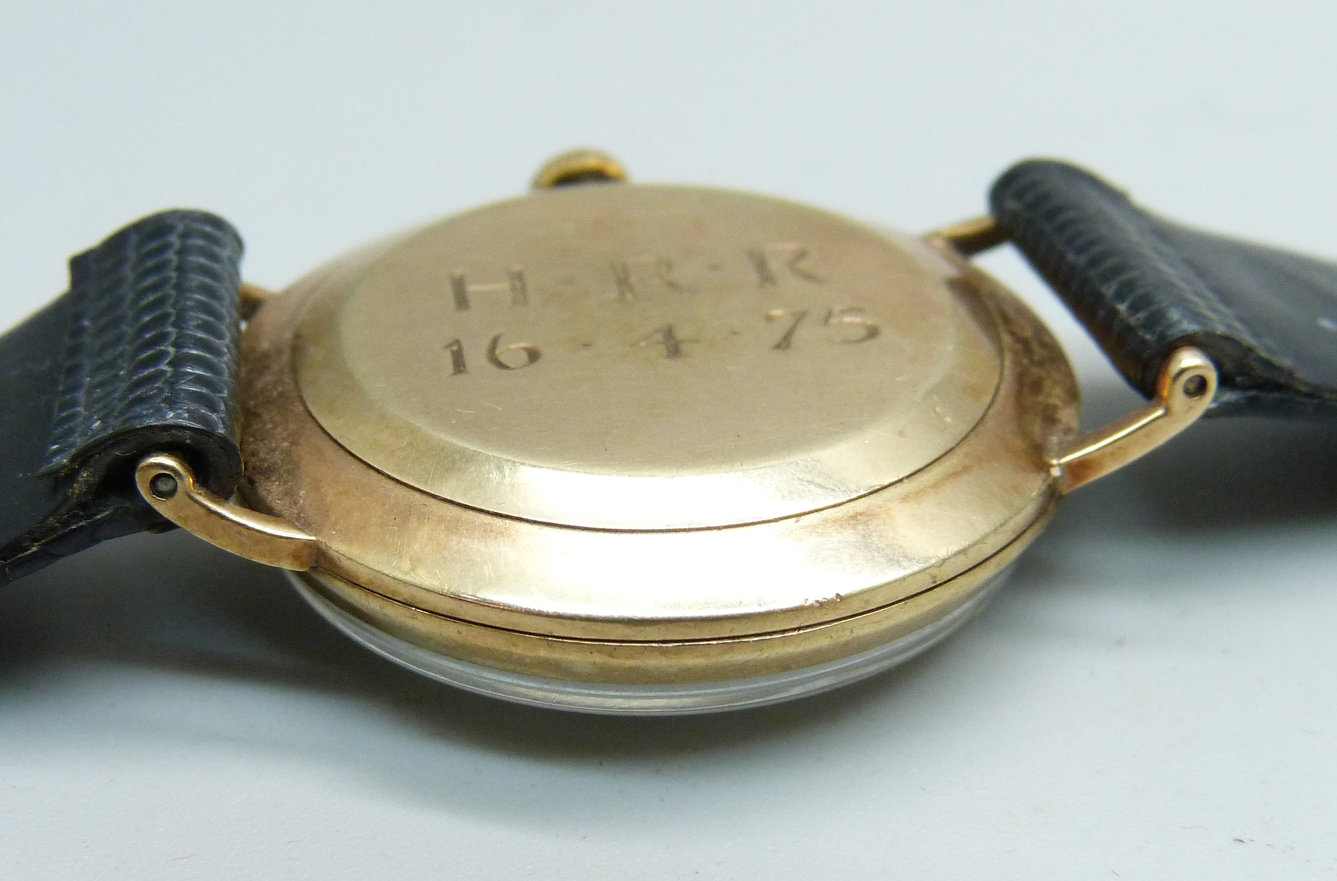 A 9ct gold cased Rolex Precision wristwatch, the case back bears inscription dated 1975, 31mm case - Image 4 of 5