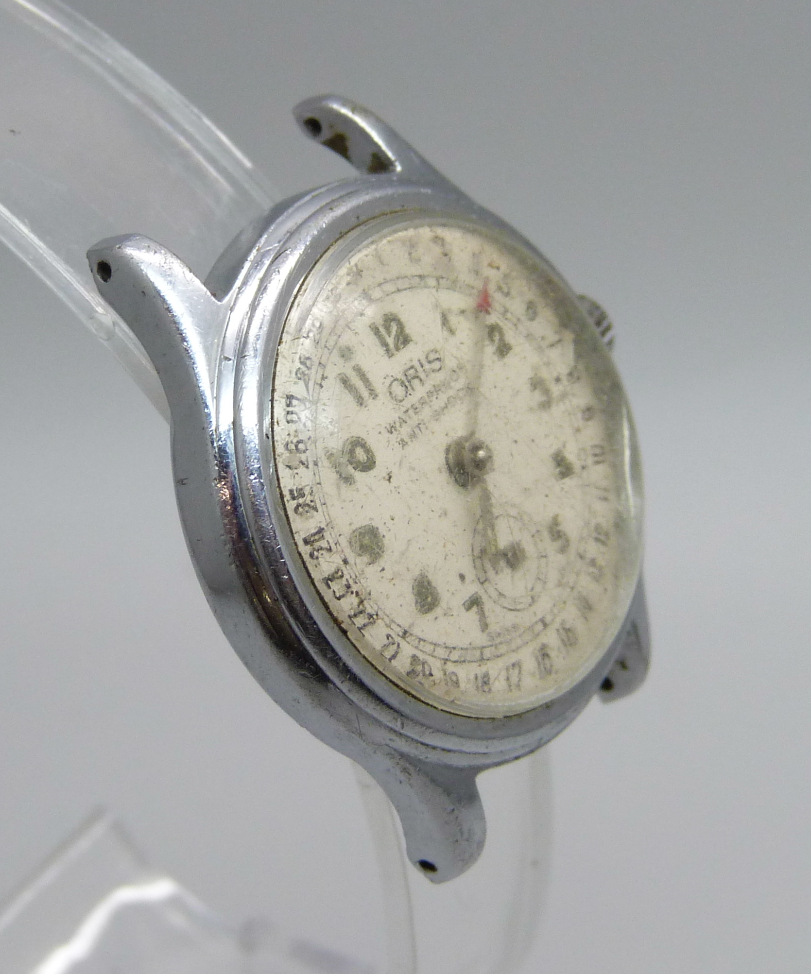 A gentleman's Oris stainless steel, manual wind, waterproof and anti-shock wristwatch, 30mm - Image 3 of 4