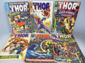 A collection of twelve 1960s Thor comics including Issue 2, 1966