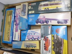 Nine Corgi Classics and Corgi Collection model vehicles including Police Gift Set, boxed