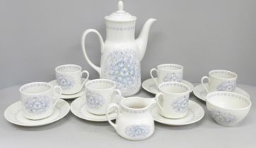 A Royal Doulton Crawford six setting coffee set **PLEASE NOTE THIS LOT IS NOT ELIGIBLE FOR POSTING