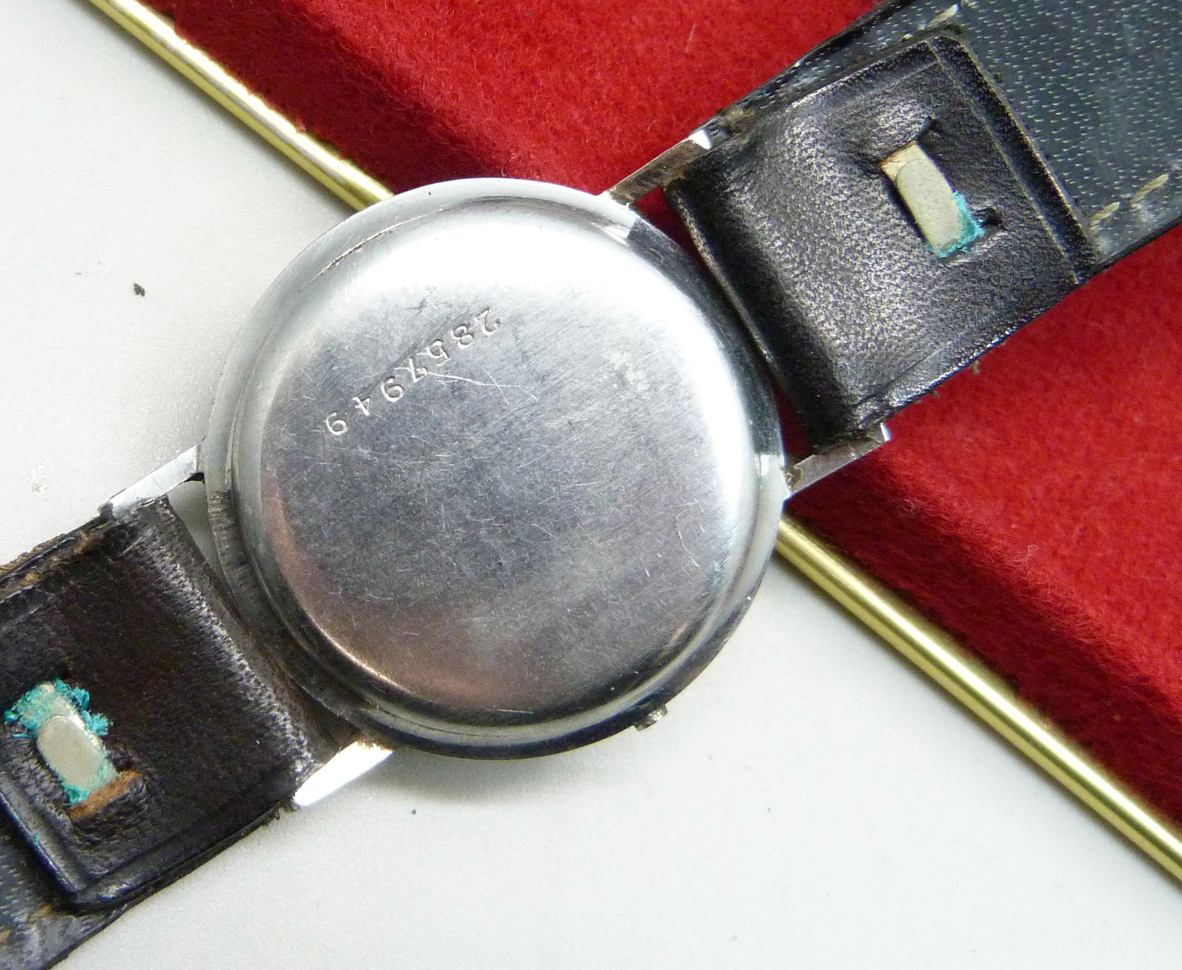 A gentleman's Eterna wristwatch, boxed, 29mm case, lacking crown and glass - Image 3 of 4