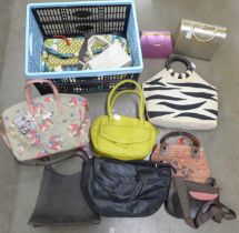 A collection of lady's handbags, Tula, Radley, Per Una, etc.
