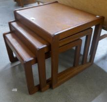 A teak nest of tables