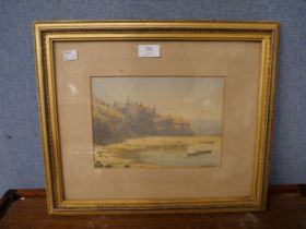 Vernon Howard, coastal landscape, watercolour, framed