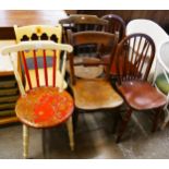 Six assorted chairs