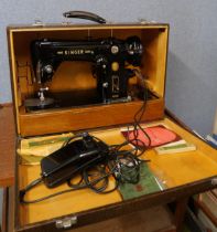 A Singer electric sewing machine in box, circa 1950s