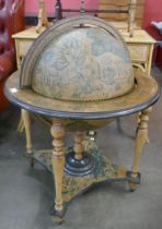 An Italian terrestrial globe cocktail cabinet/trolley