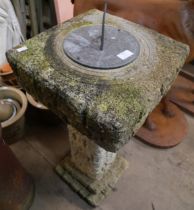 A concrete sun dial