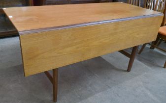 A Danish teak drop-leaf dining table