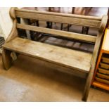 A 19th Century Gothic style carved oak bench