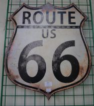A Route 66 road sign