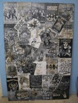 A heavy metal memorabilia board