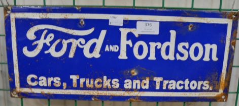 An enamelled Ford advertising sign