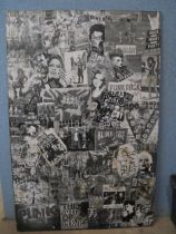 A punk rock memorabilia board
