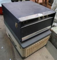 A Dansette record player and one other