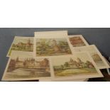 Assorted illustration of city scenes by F.M Jansen