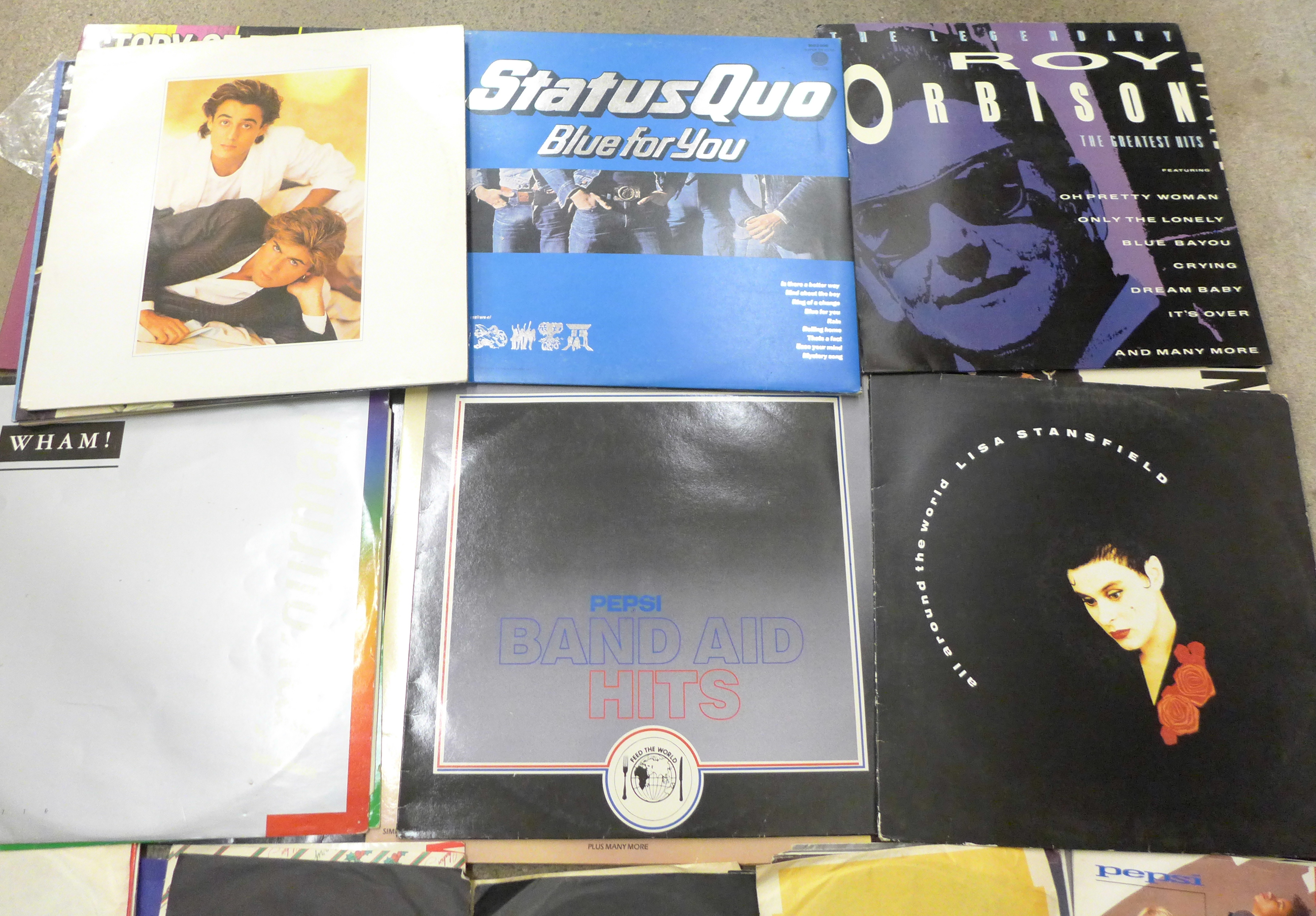 A collection of mainly 1970s and 1980s LP records including Story of The Stones and 7" singles - Image 2 of 4