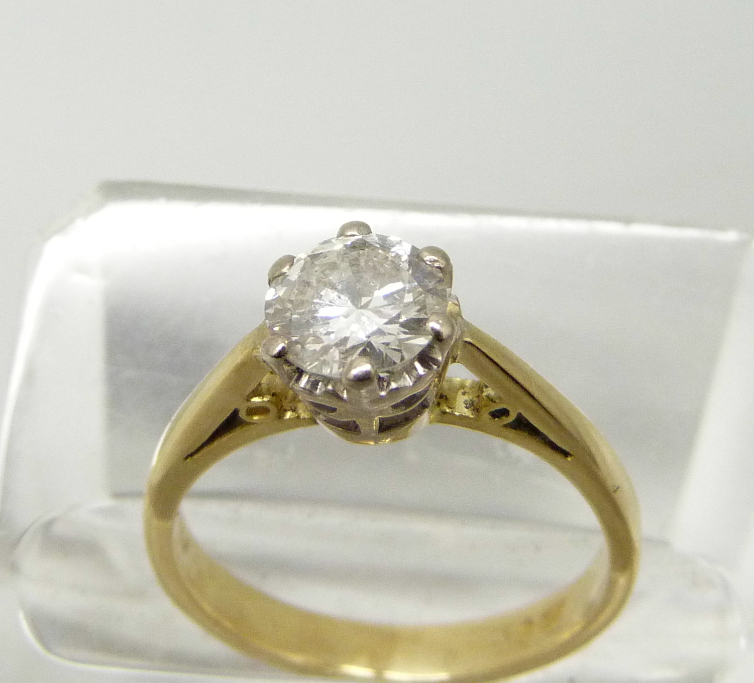 An 18ct yellow gold round brilliant cut diamond solitaire ring, approximately 0.75ct, H clarity, - Image 5 of 5