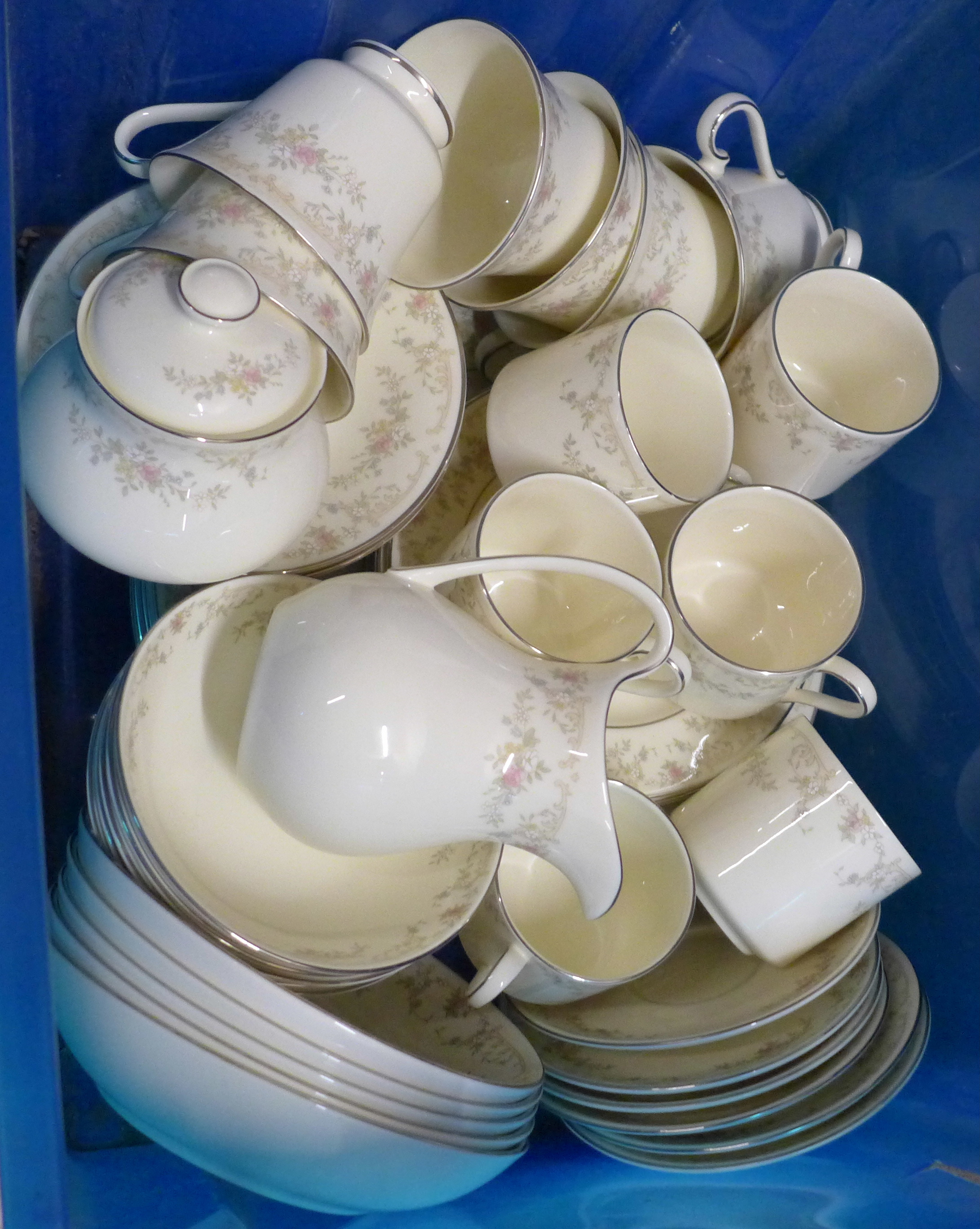 A Royal Doulton Diana six setting tea, coffee and dinner service, tureen and serving plate ** - Image 2 of 3