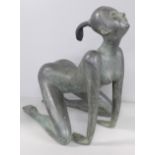 Manner of Helen Gordon, Bottom's Up!, bronze sculpture, 27cm