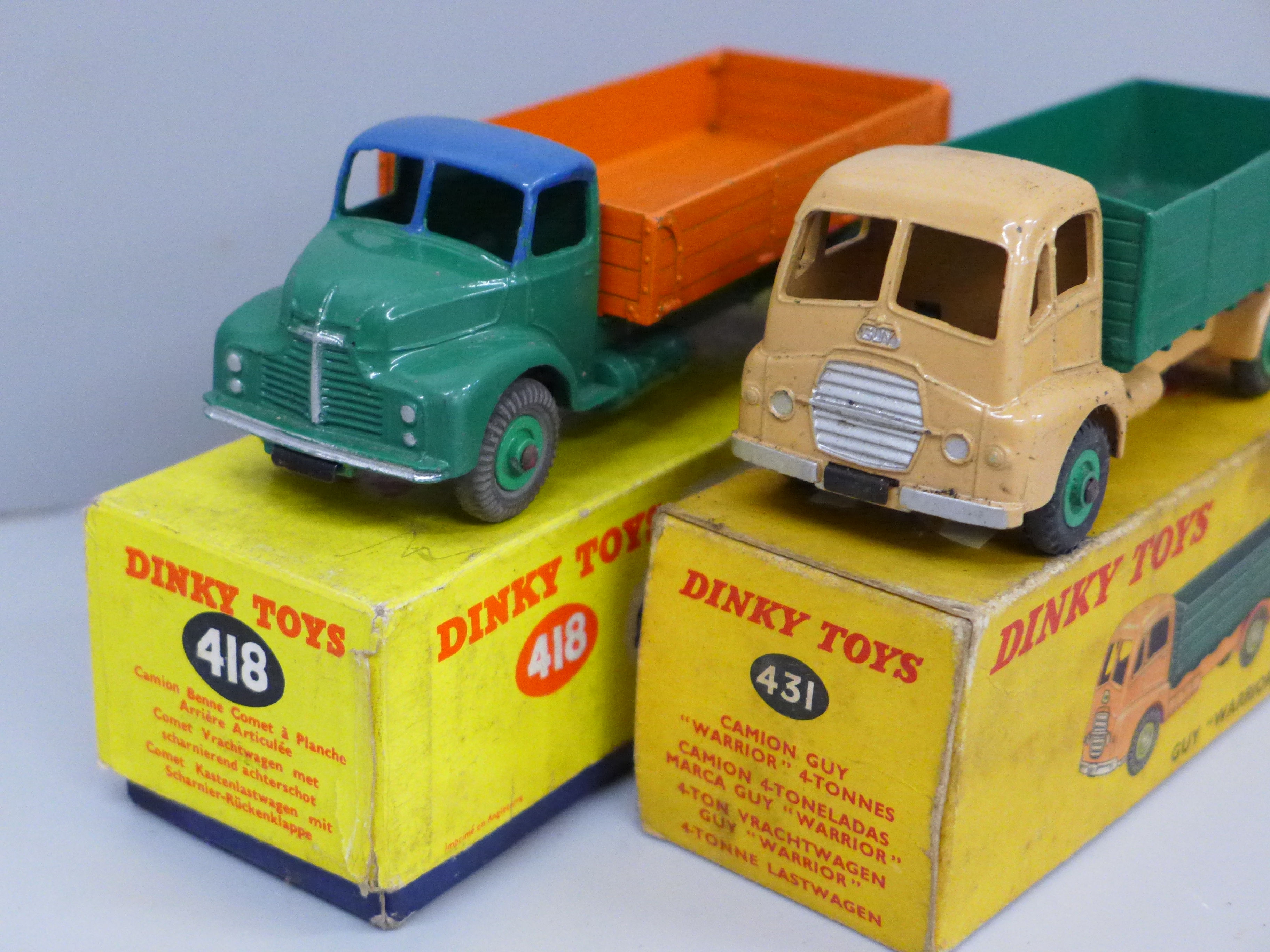 Four Dinky Toys, 409 Bedford lorry, 418 Comet wagon, 421 Electric articulated lorry and 431 Guy - Image 5 of 5